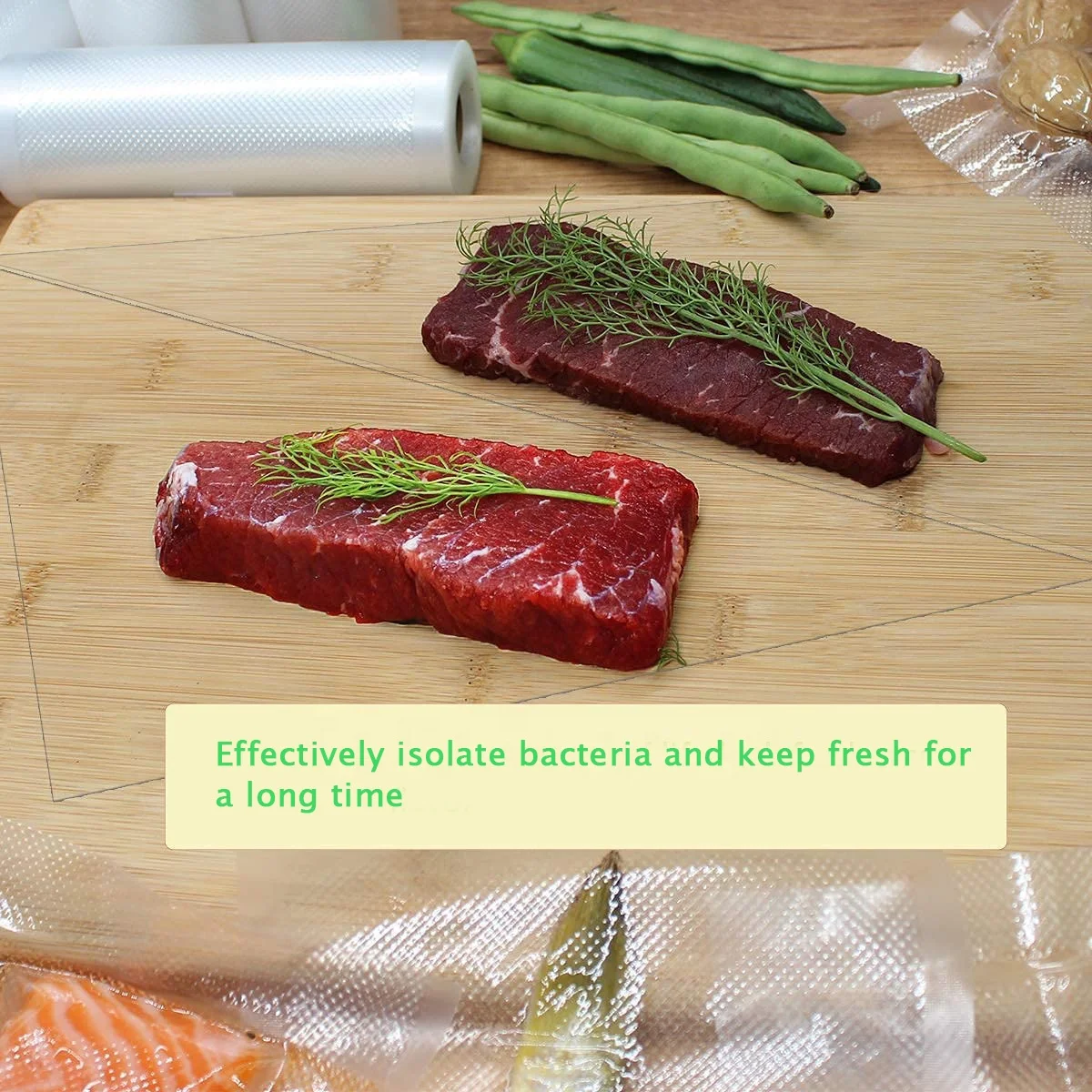 25*500cm BPA Free Vacuum Sealer Bags Rolls Food Saver Plastic Bags Roll Food Storage Sous Vide Sealer Bags Rolls