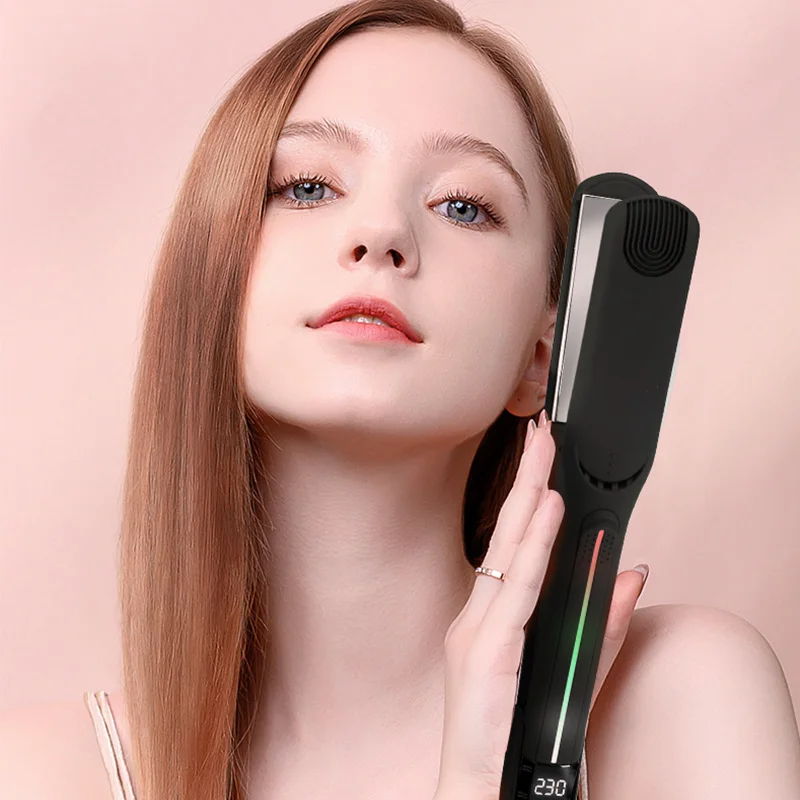 Hot Selling Custom Professional Fast Heater salon infrared White Tourmaline ceramic floating plates Hair Straightener