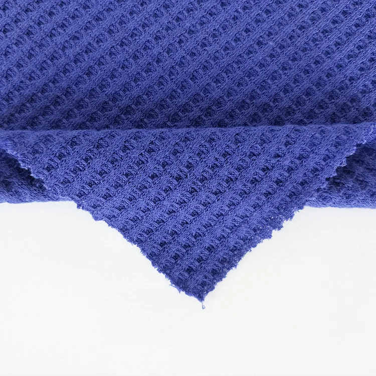 High quality clothing polyester cotton spandex tecido waffle knit fabric for garment