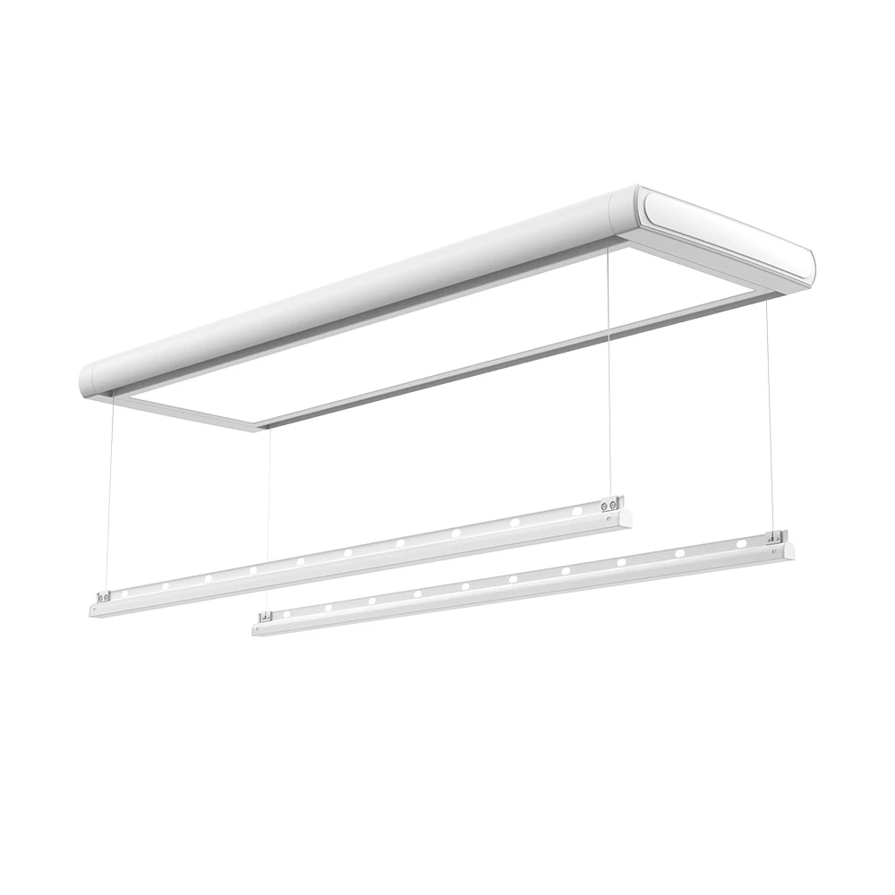 lighting balcony heated air motorised lifting electric lifting hanger electric heated drying rack LED lighting ceiling balcony