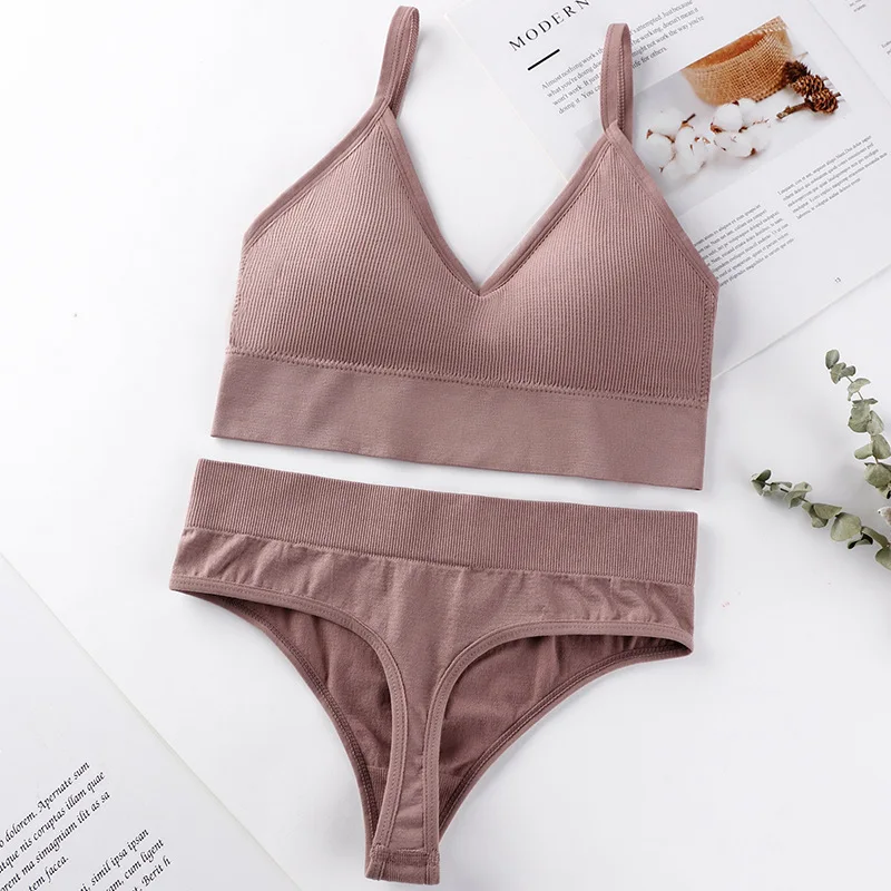 Bikini Bra Briefs Swimwear Bathing Suit Bra And Panties Set Band Bra And Thong Set For Lady Women