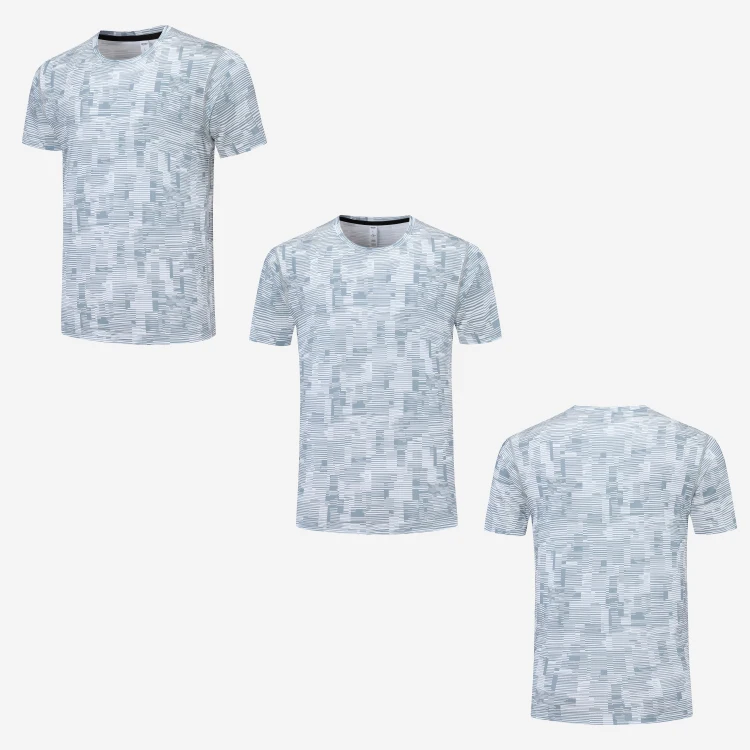 Gym Wear T Shirts For Men Muscle Shirts Cotton Elastane Tee Tops Clothing Rounded Hem T Shirt With Logo