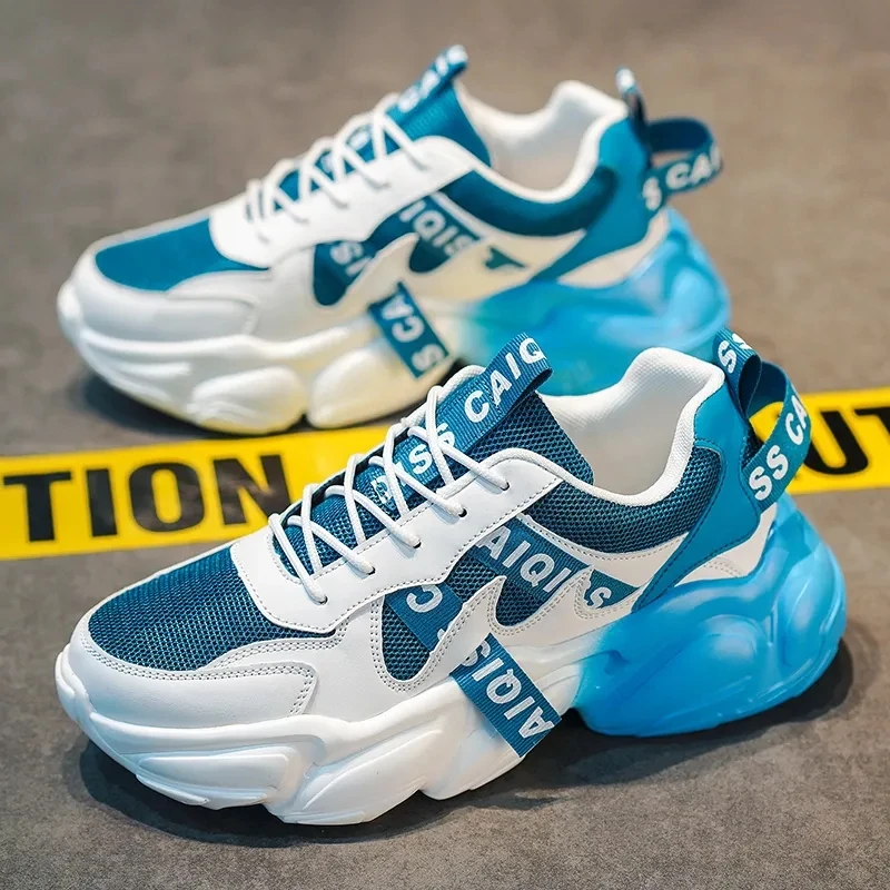 New Mesh Male Sneakers Fashion Sneakers For Men 2023 Breathable Non-slip Running Shoes Men Light Casual Shoes White Size 36-45