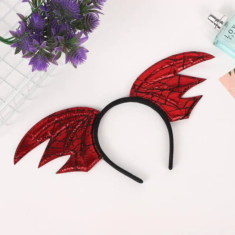 Halloween bat wings headband festival party cute black and red bat designer headband for kids girls