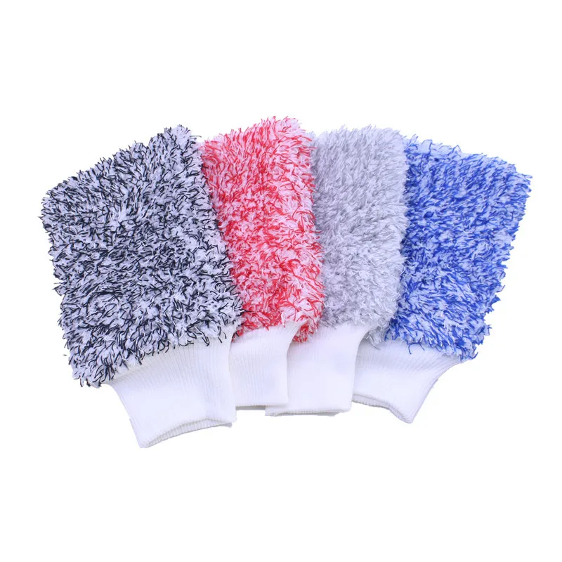 Chenille car wash gloves Microfiber coral scrub car gloves Car wash cleaning beauty mitt
