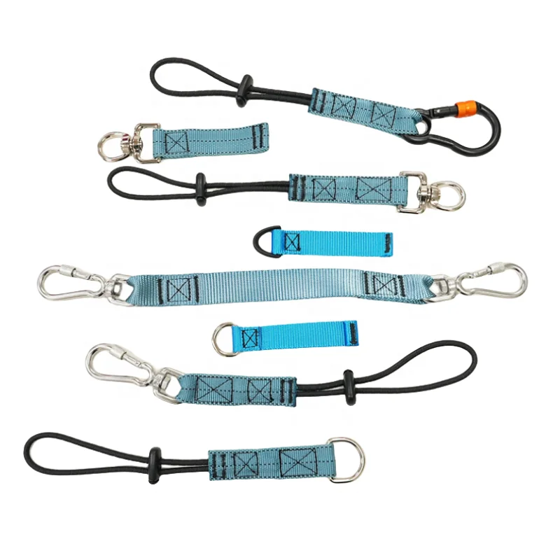 High Quality Good Selling Other Custom Fall Protection Lanyard Elastic Coil Spring Wire Cable Retractable Tool Tethers