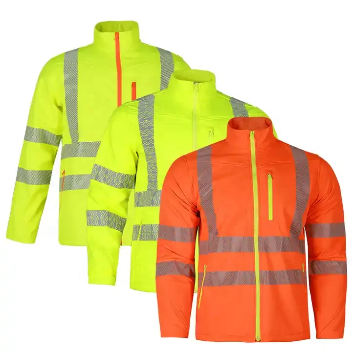 Factory Supply OEM Certified Hi Vis Breathable Wind And Waterproof Stretch Softshell Jacket