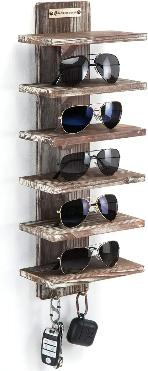 Sunglasses Organizer 6 Layer Rack With 2 Hooks Glasses Storage Case Display Case Jewelry Watch