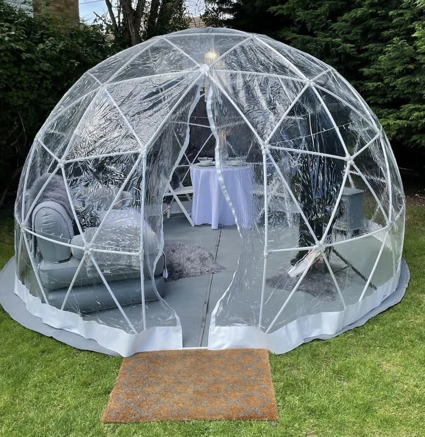 Зимние и летние 3 6 м ТПУ HDPE наружные ПВХ иглу купольные палатки