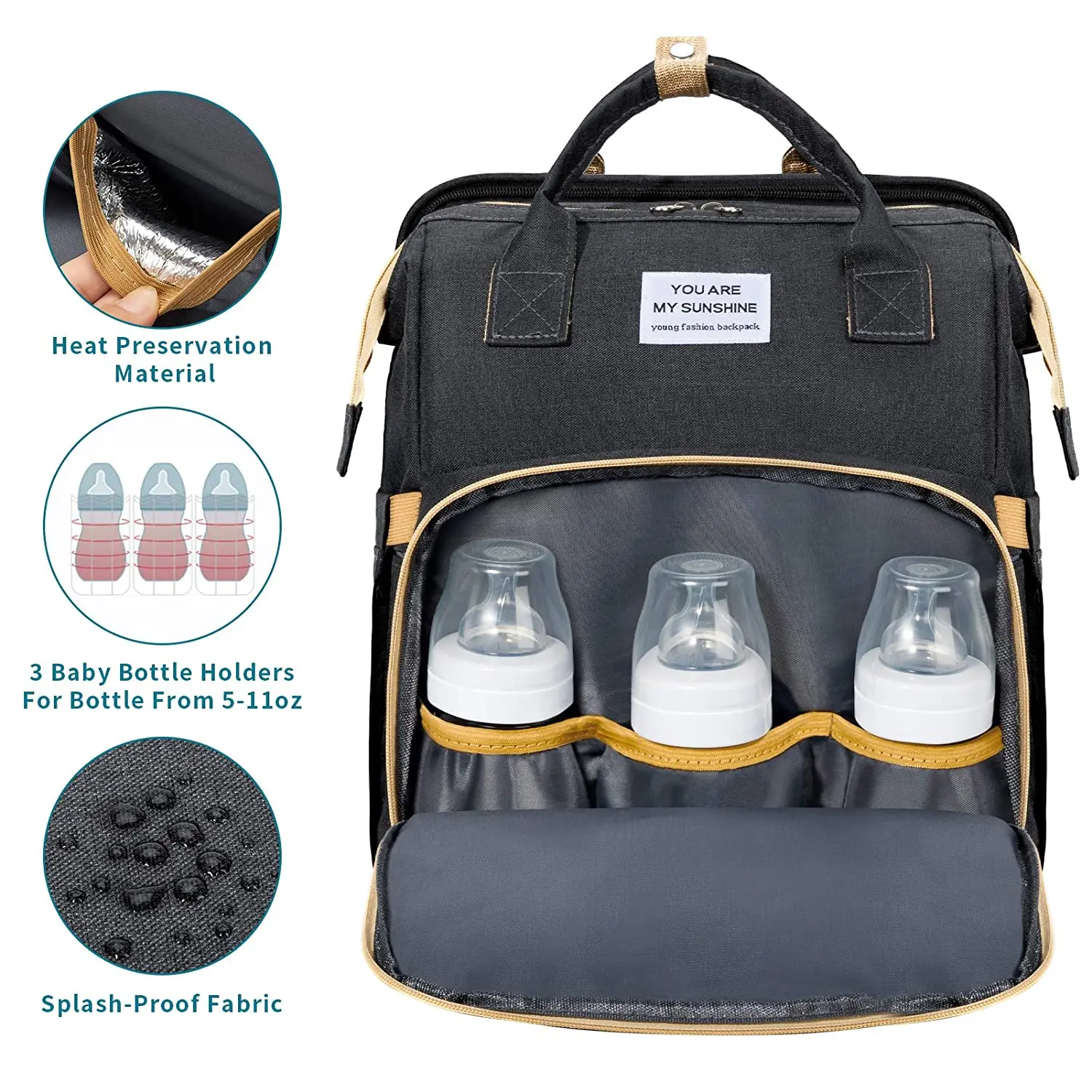 2021 Fashion Multifunction Large Capacity Waterproof Baby Diaper Bag Backpack With Bed