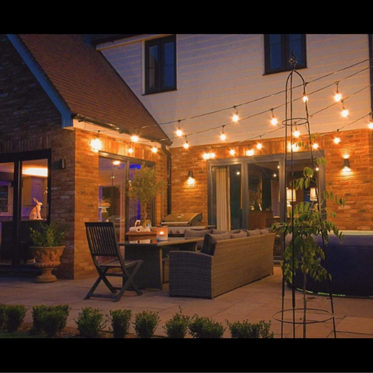 C7 C9 G40 Outdoor Waterproof Christmas Decorations RGB Color Changing String Lights For Cafe Patio