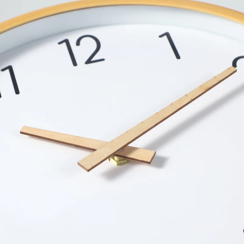 12inch Silent Round Wood Wall Clock Battery Operated Non-Ticking Decorative Kitchen Home Office Bedroom