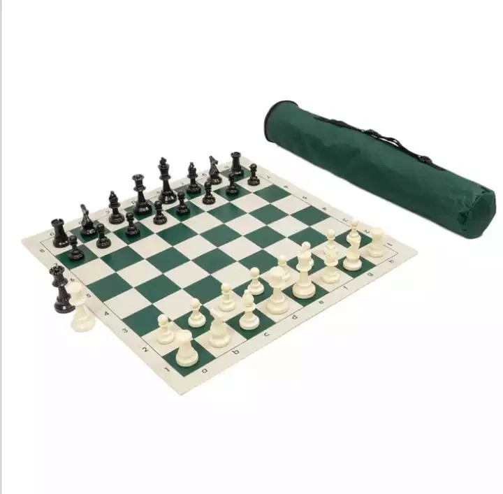 97mm King Classic International Chess Chess Piece Chessboard Chess Bag Including 4 Queens 51CM Chessboard for Party