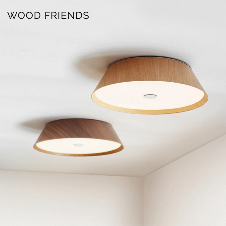 Modern Living Room Bar Office Room Decorative OAK Walaunt Wood Led Ceiling Light