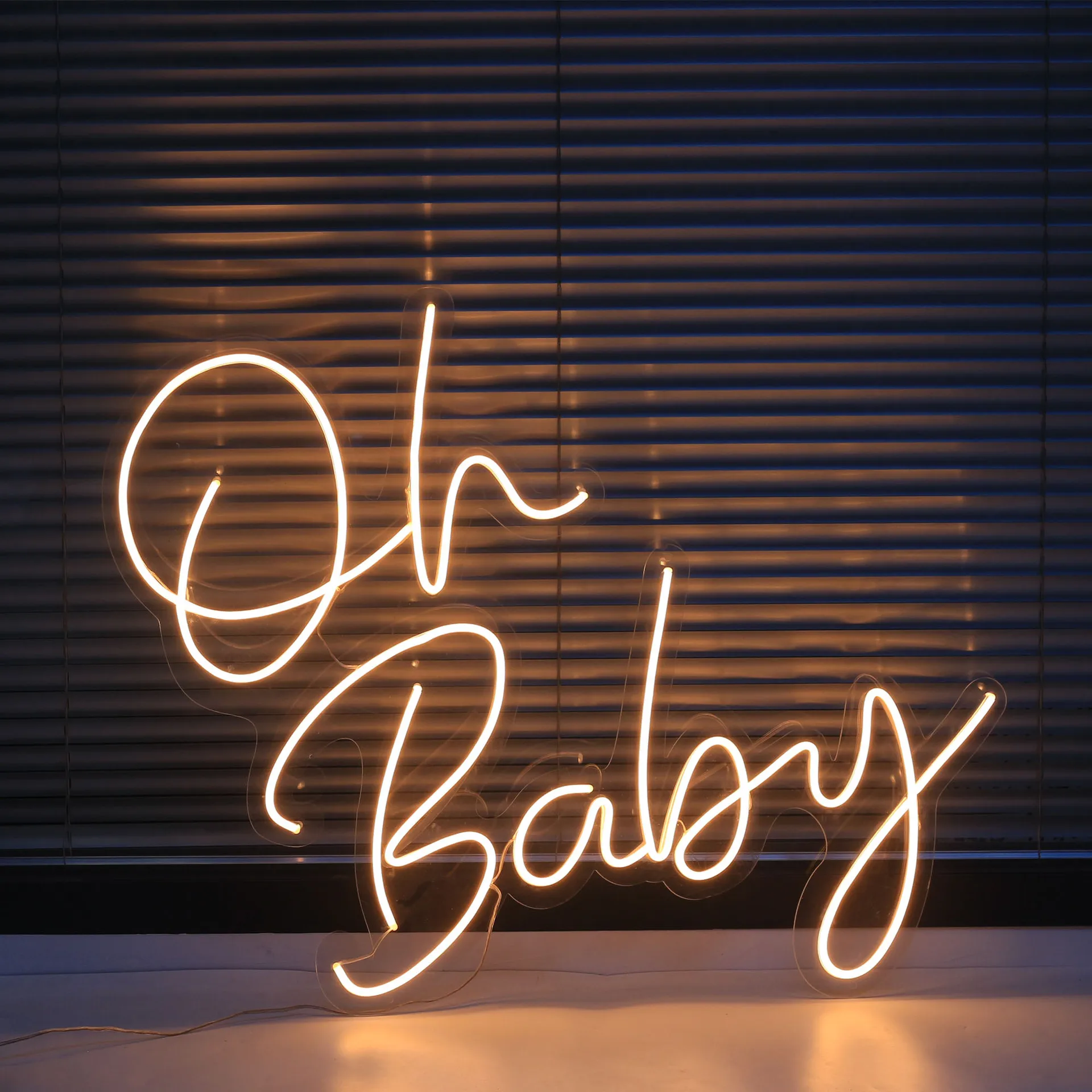 BOKUN LED Neon Sign Bar Party Decoration Home Oh Baby Character LED Neon Personalized Decorative Modeling Processing Custom