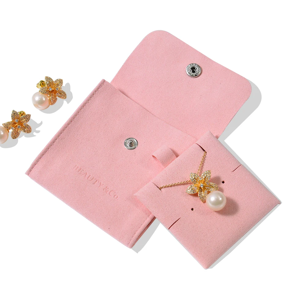 2022 Newest Suede Microfiber Jewelry Pouches With Velvet Foam Insert Pad And Box