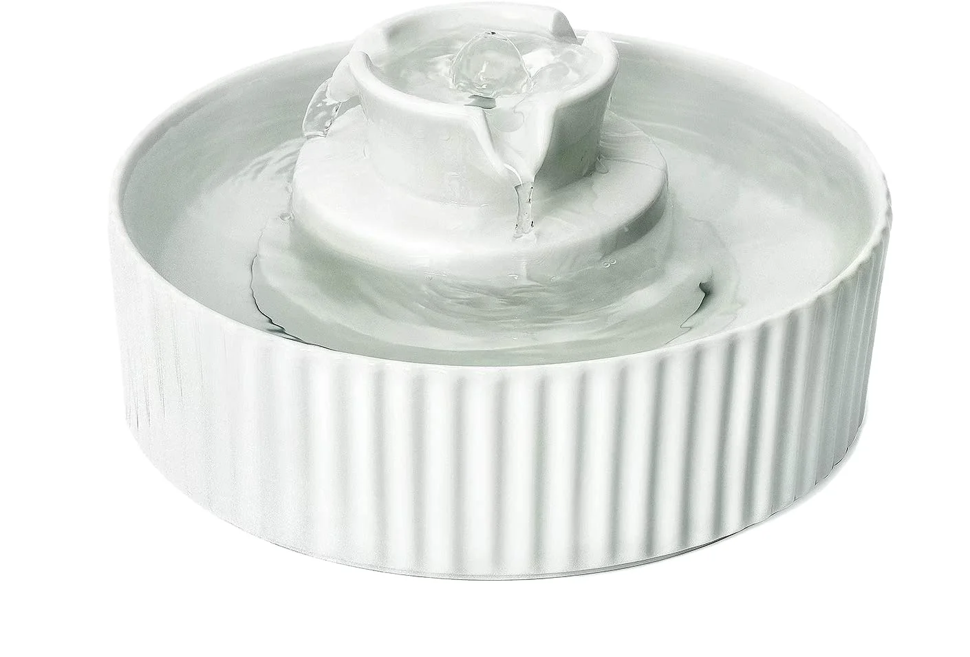 Advanced Porcelain Pet Fountain Super Quiet Drinking Fountains for Puppy and Kittens Indoor with Replacement Filters and Foam