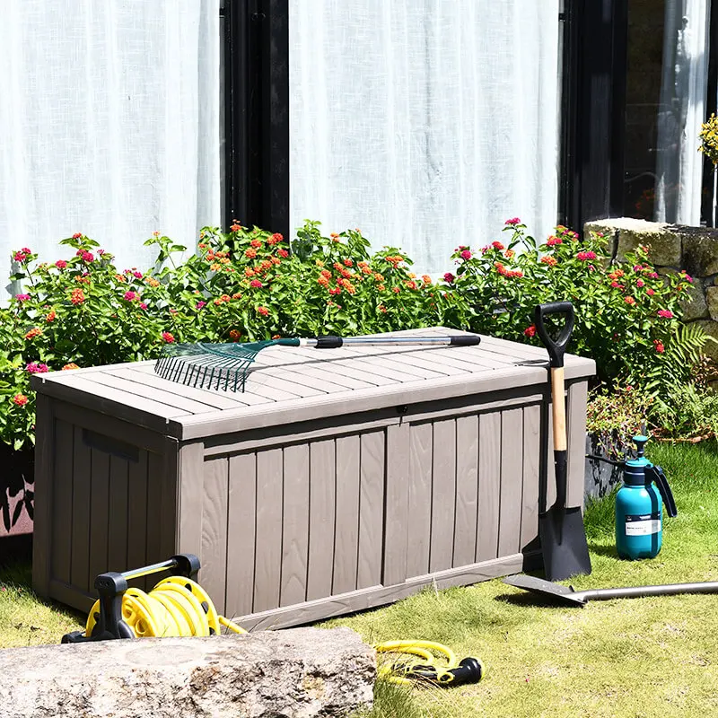119Garl/450L Waterproof Outdoor Patio Deck Garden Plastic Storage Box