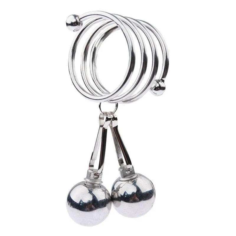 Male Metal Ball Heavy Hanger Stretcher Extender Cock Pendant Enlargers Enlargement Penis Delay Ring Sex Toys for Men