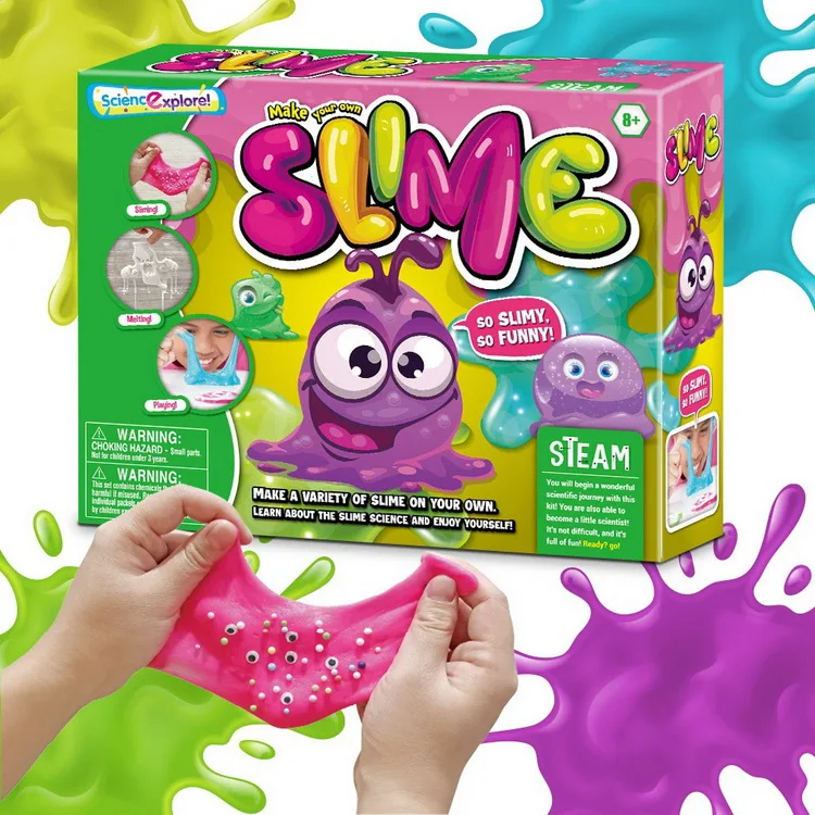 Scientific Experiment Kids Toy Set Crystal Clay Diy Foaming Glue Slime