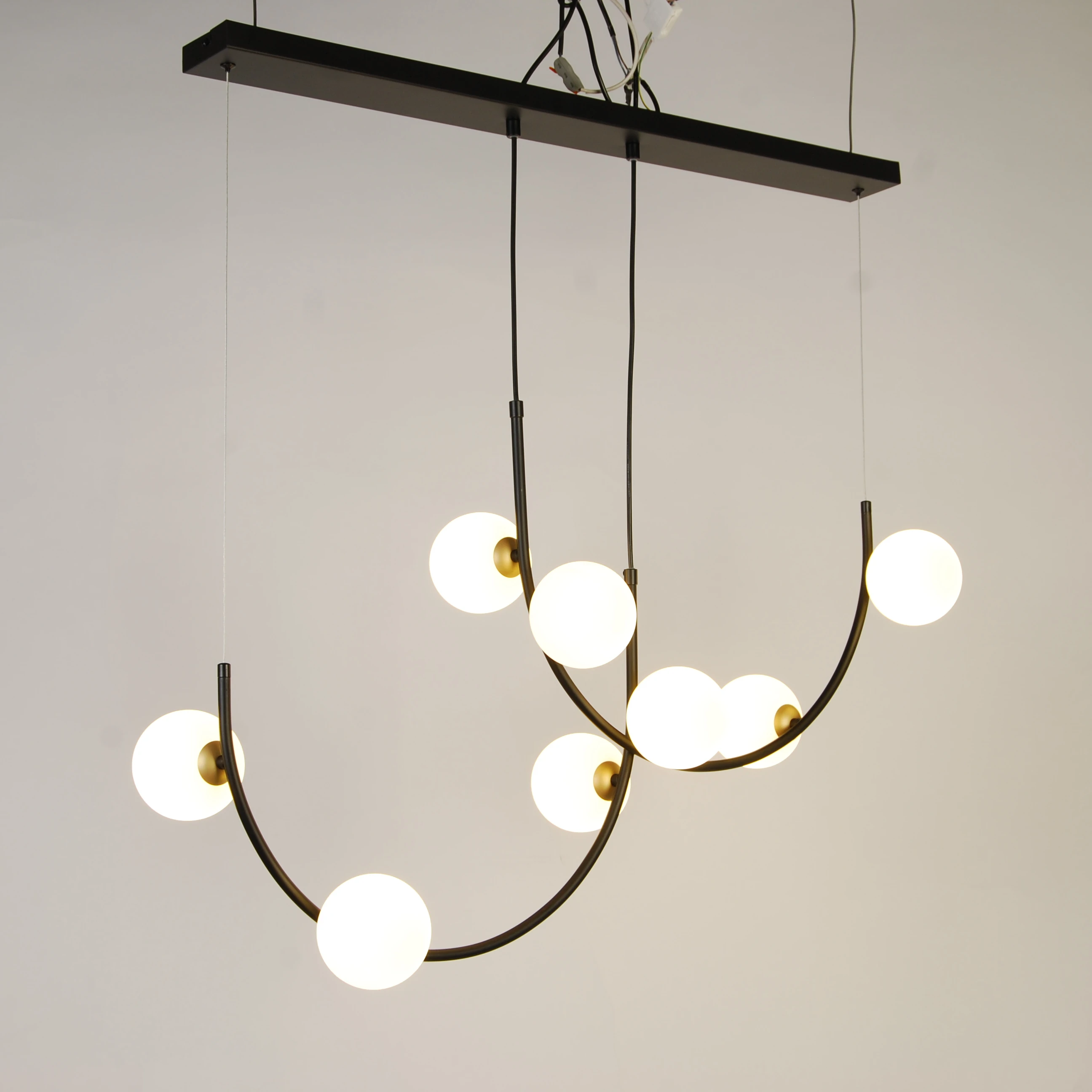 Glass Balles Pendant Light G9 Bulbs Luxury Restaurant Lamp