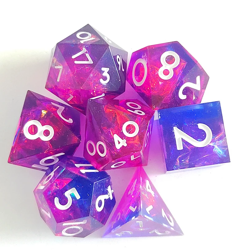 Manufacturer Direct Sales Liquid Dice Maroon With Resin Dice Font Color Optional