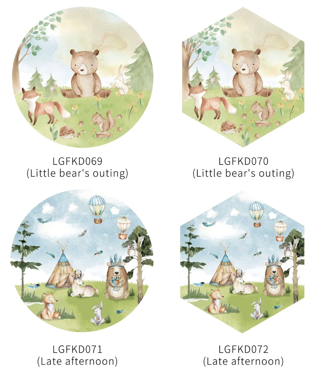 Cute Self-adhesive Removable Forest Animal Decal PVC Vinyl Waterproof Home Decor Children Wall Sticker Baby Kids living Room