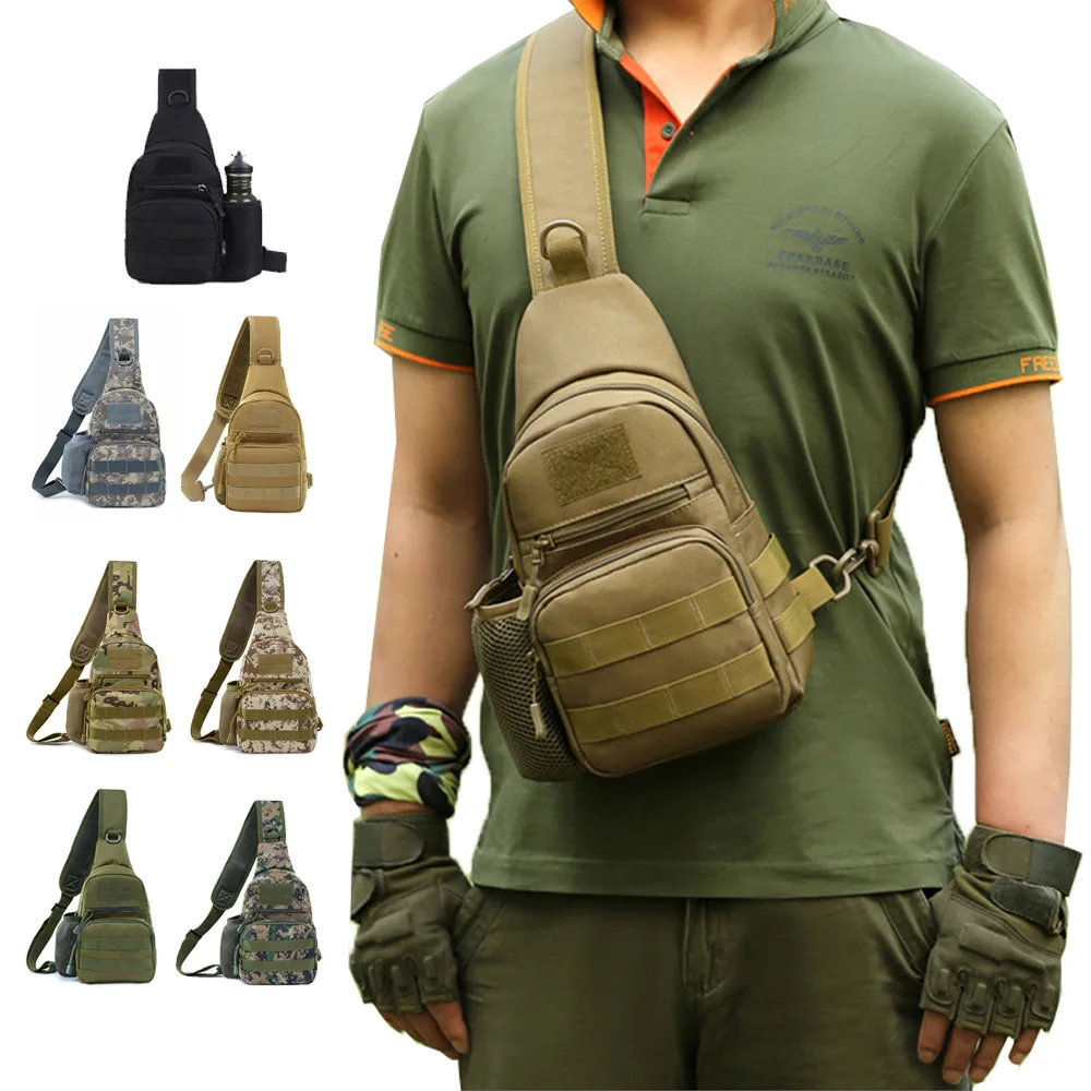Custom Outdoor 900D Nylon Waterproof Durable Molle Tactical Chest Bag Sling Shoulder Bag