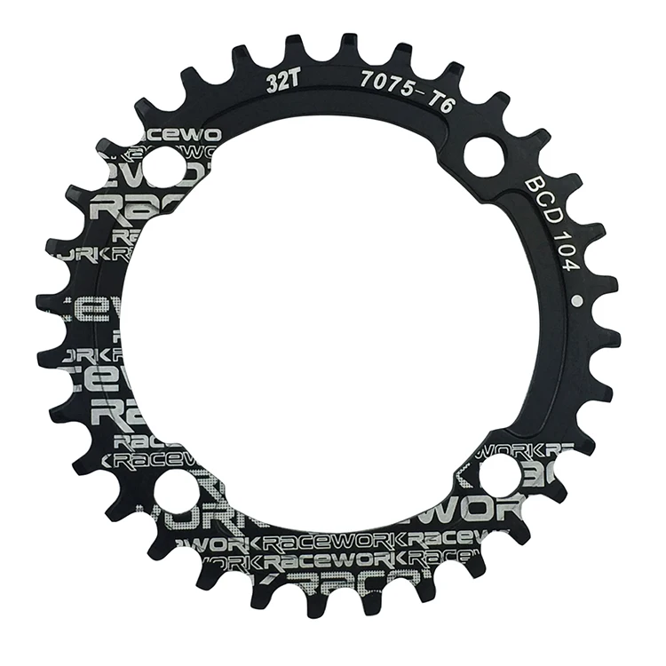 Racework 104BCD 32T 34T 36T 38T Road Bike Chainring Positive & Negative Gear Disc