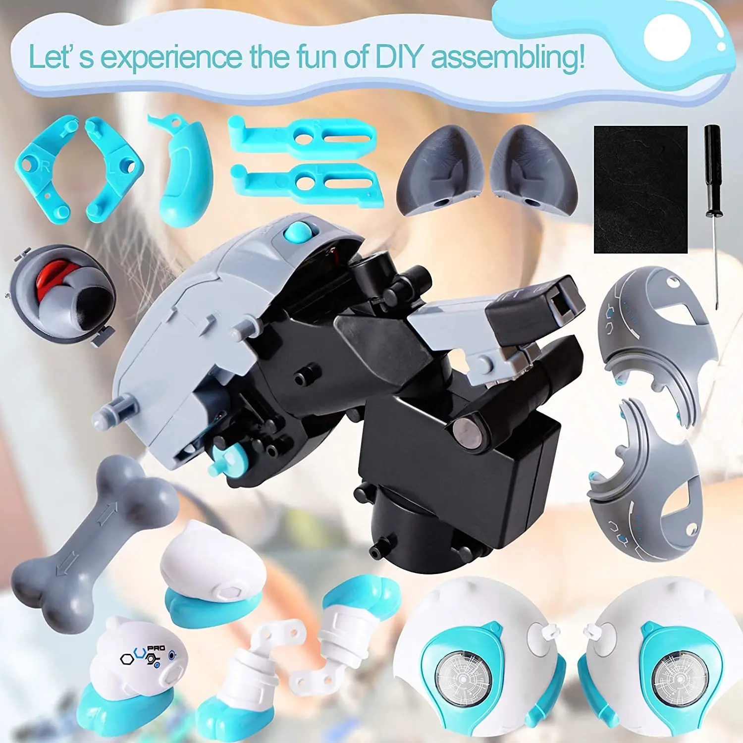 Stem DIY Pet Dog Toys, DIY Robot Dog Toys for Kids, Interactive Remote Control Puppy Robot Pet Toy, Robot Dog for Sale
