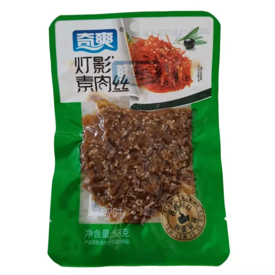 
Delicious instant food Chinese DengYing Vegetarian meat with Barbecue flavor 58g 