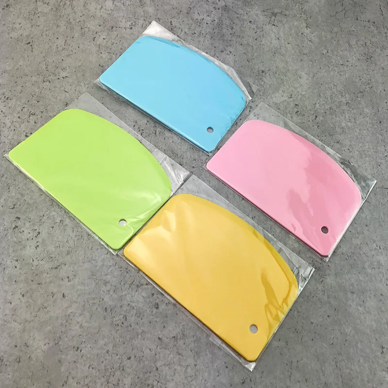 Bench PP Scraper Dough Scraper for Baking Plastic Dough Cutter with 5 colors(Green, White, Orange, Blue, Pink )