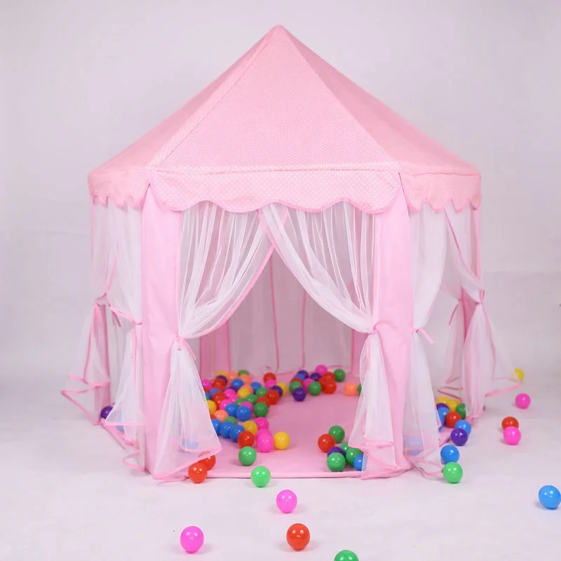 Pink Large Cute Latest Easy Fold Playhouse Princess House Toy Tent Kids Castle Play Tent for Children Indoor Outdoor Games