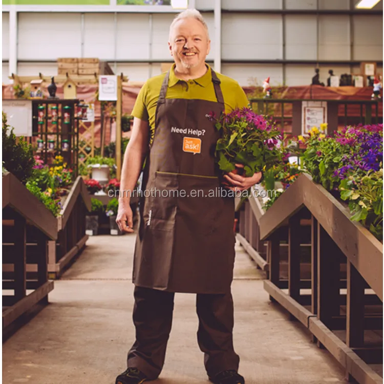 custom supermarket promotion uniform employee work clothing polo t shirt apron vest apron
