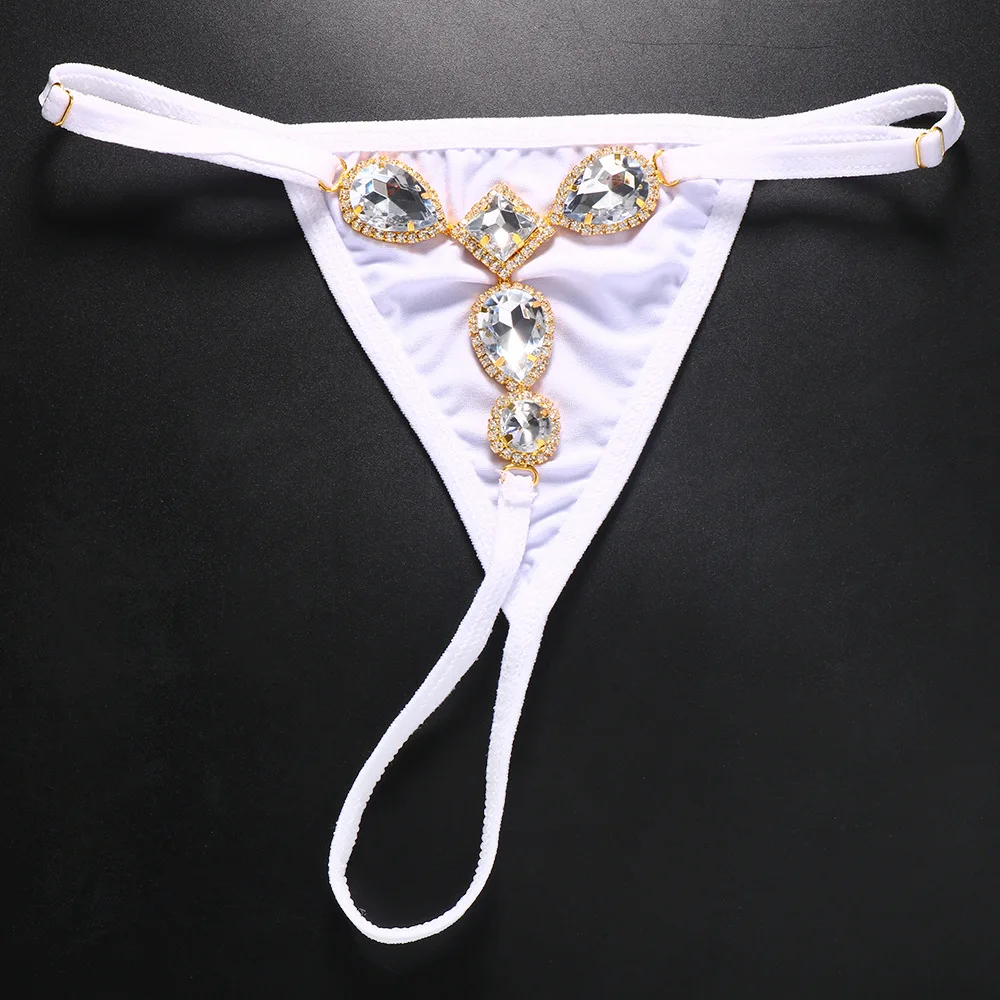 Hot Square Jewelry Panties Women Rhinestone Body Jewellery Chain High Quality Underpant Low-waist Panties Briefs Underwear Chain