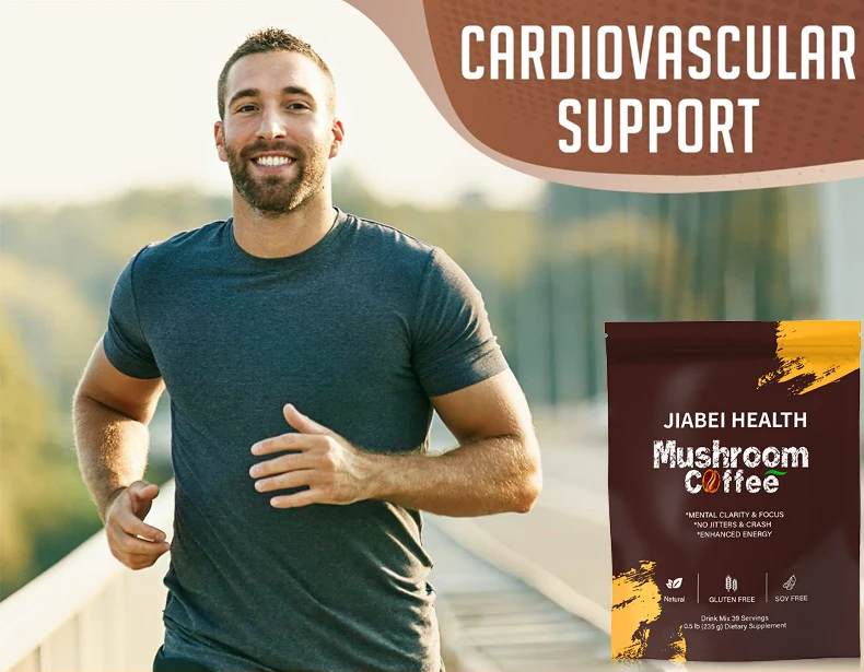 Высококачественная Львиная Грива Ganoderma растворимый грибной кофе легкий антиоксидант для взрослых OEM частная торговая марка активирующий порошок
