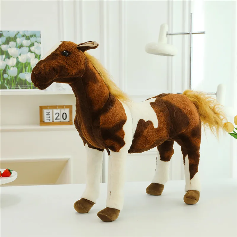 Lifelike Horse Soft Toys Home Decoration Sleeping Pillow Plush Farm Animal Horse Stuffed Toys
