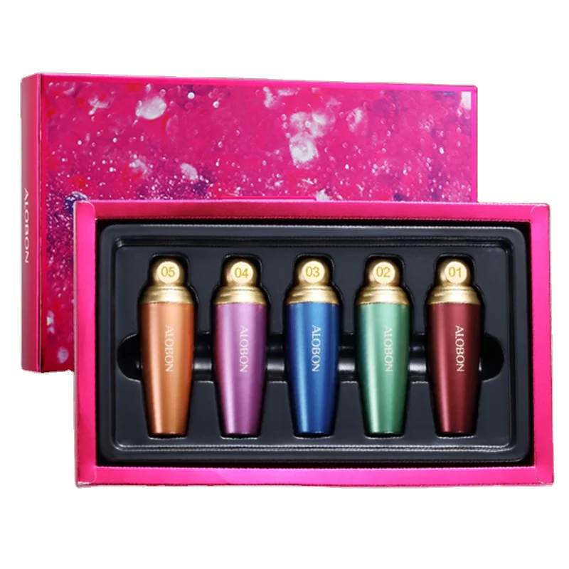 Alobon Star River Firefly Luxury Cosmetic Private Label Vegan Waterproof Long Lasting Makeup Cruelty Free 5 in 1 Lipstick