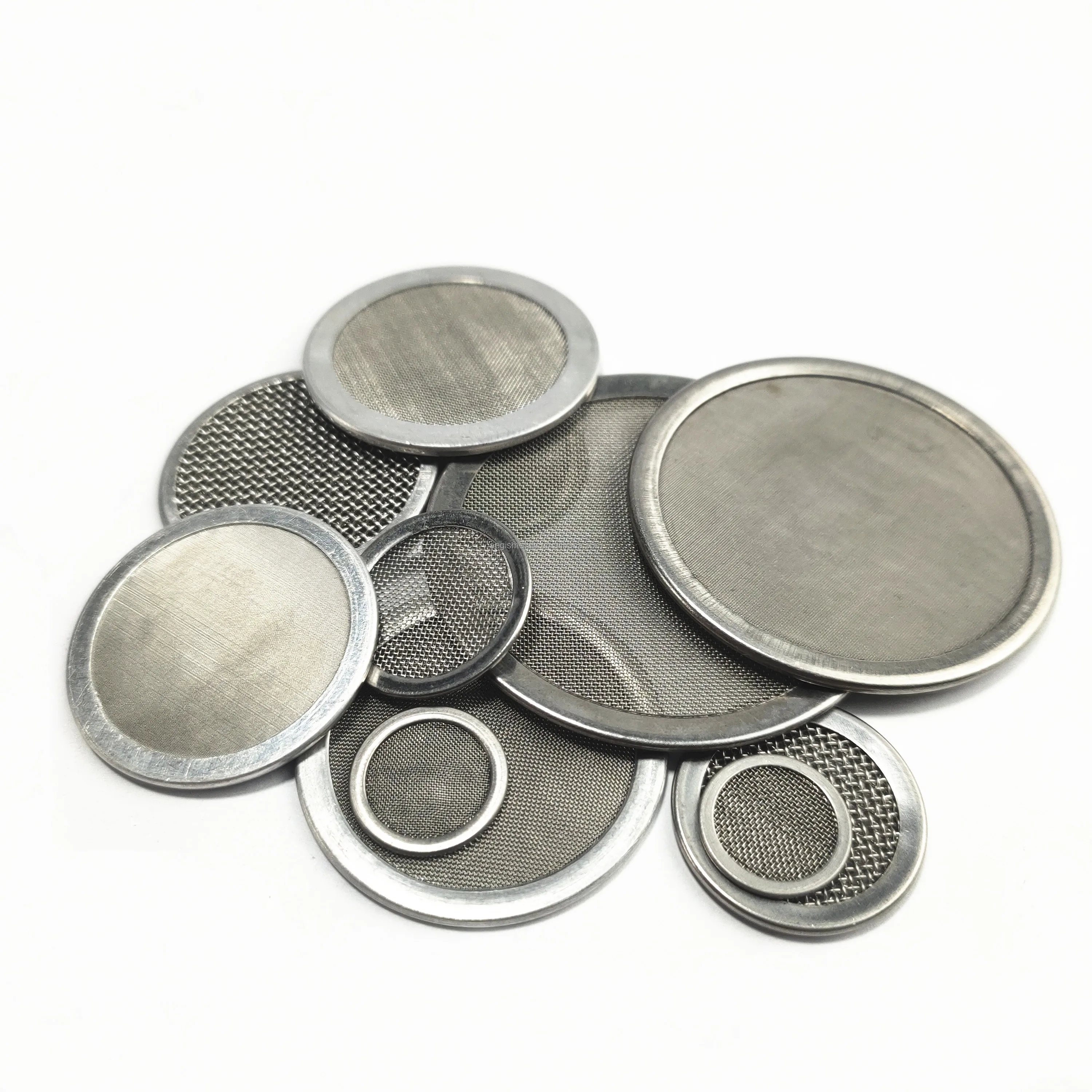 15.8mm Diameter 200 Micron Brass Rimmed Wire Mesh Pleated Disc Filter for Moog Servo Valve