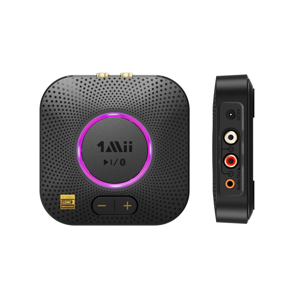Best-selling BT 5.2 Hifi Receiver 1Mii B06S+ Bluetooth Audio Adapter with LDAC,aptx HD & aptx Low Latency for Home Stereo System