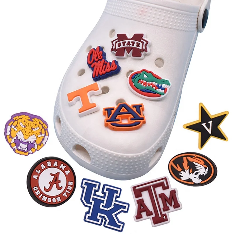 PVC rubber croc shoe charms hbcu college university black hbcu croc shoe charms decorations