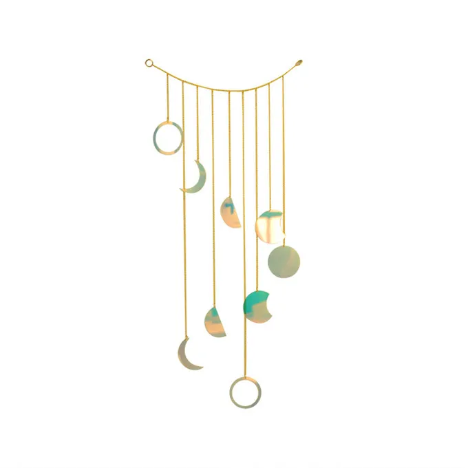 2022 New Customized Moon Phase Wall Hanging Boho Garland Decor Home Decoration Hang Art Ornaments for Bedroom