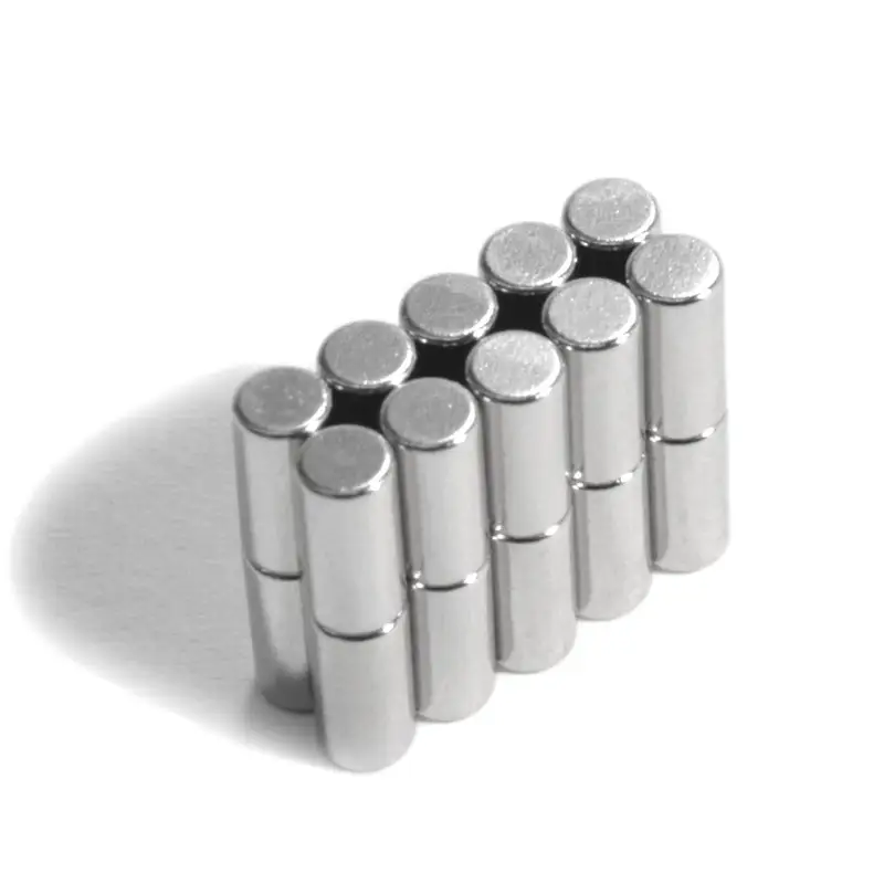 Strong rare earth magnet N42 N48 N52 cylinder magnet bar diametrical magnetization direction