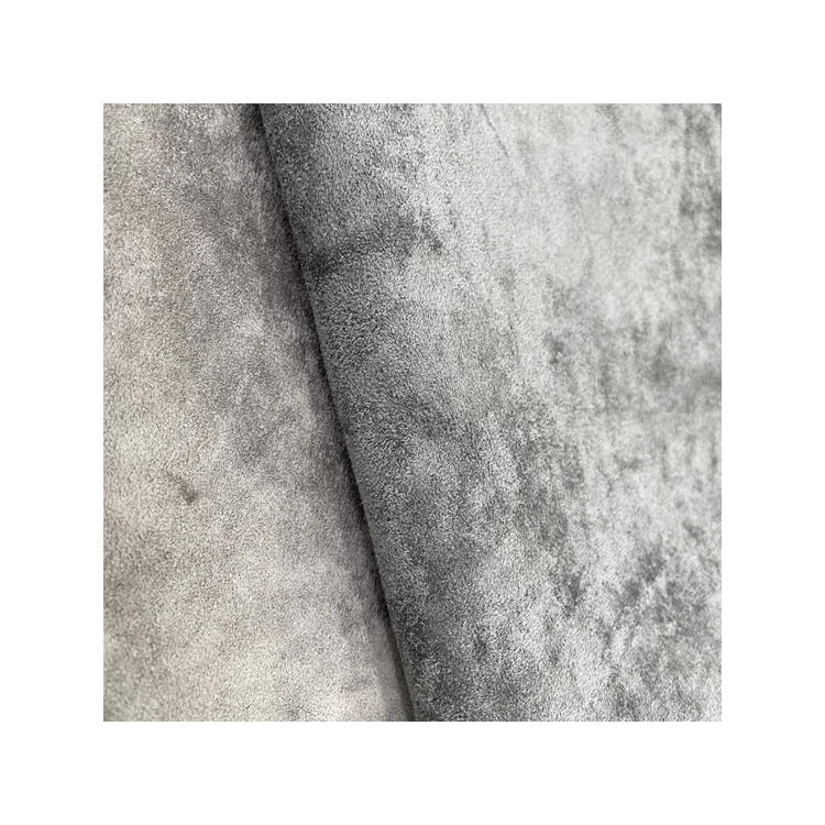 Factory Sale Stretch knitted Faux Double Sided Suede 400gsm 10% Spandex 90% Polyester Faux Bull Suede Stamping Foil Fabric