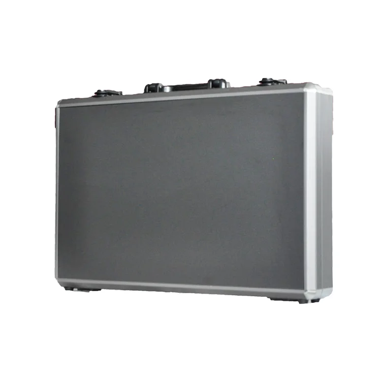 Портативный алюминиевый серебристый деловой портфель, атташе, ящик для инструментов, металлический портфель на заказ