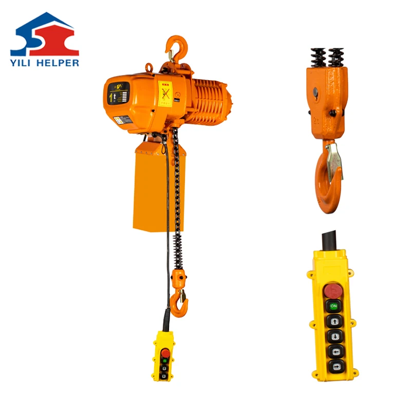 1/2/3/5/10/20ton Remote Control Winch Lifting 220v 380v Hhbb Electric Chain Hoist Block Crane Hoist 3m 6m 9m With Trolley Price