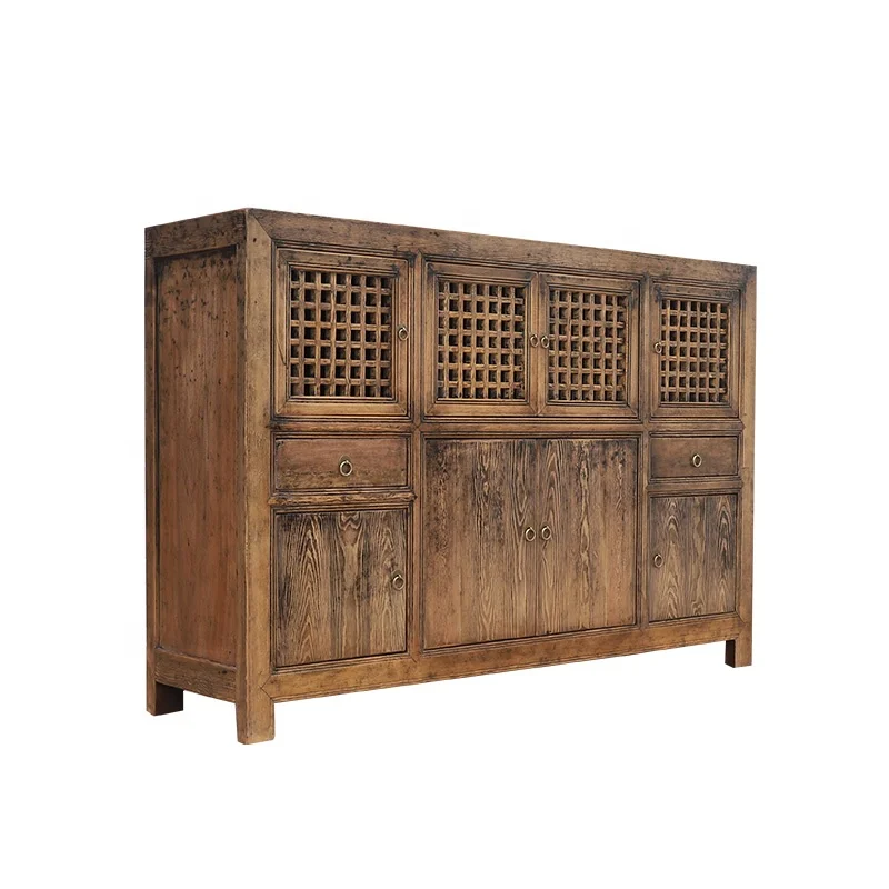 Chinese Antique Wooden Storage Cabinet China Hutch Cupboard Wardrobe Cabinet Display Shelf Dining Kitchen Cabinet Sideboard