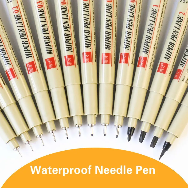 
13pcs Professional Drawing Tracing Needle Pen Fine And Chisel Marker 