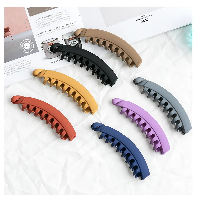 New frosted banana clip all-match ponytail grabpin hairpin headdress hair clips accessories Hairgrips