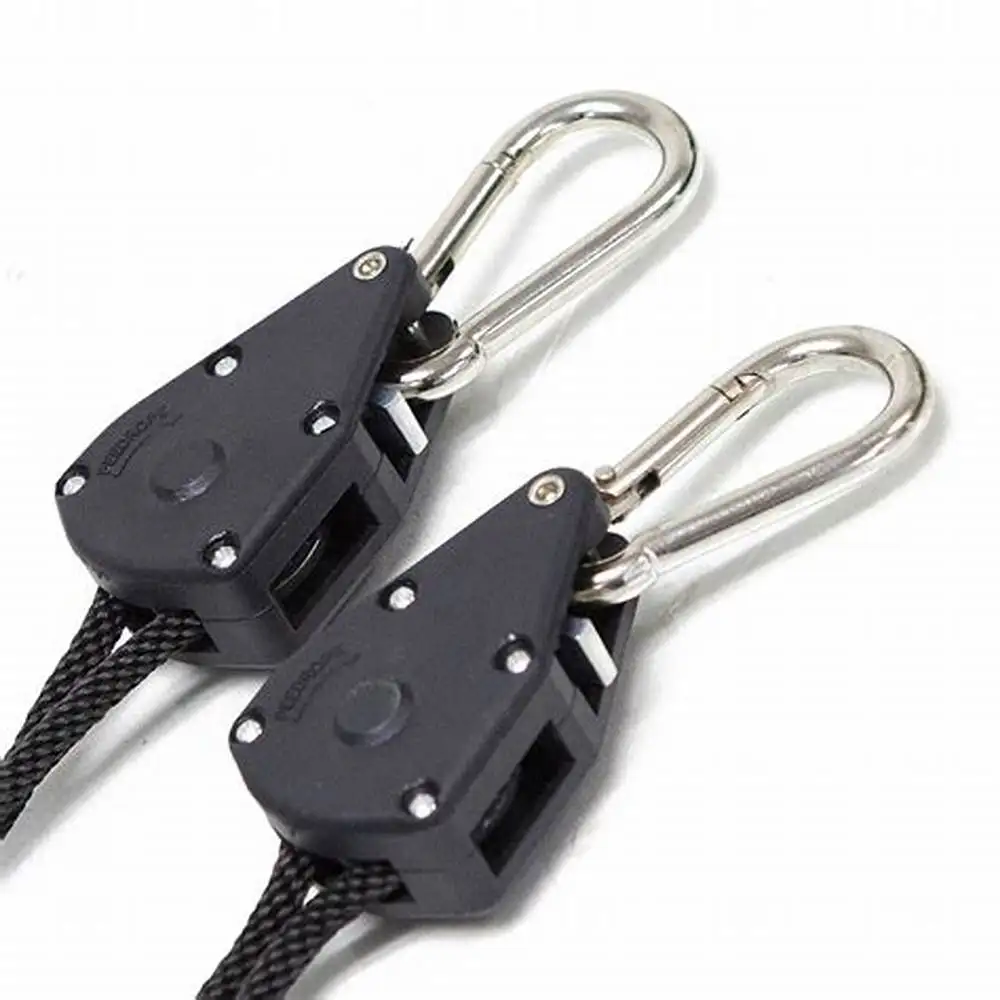 Chin-Up 2 Pair of 1/8 inch Heavy Duty Adjustable Grow Light Ratchet Rope Hanger Yoyo for Grow Light Fixture&Gardening,150lb